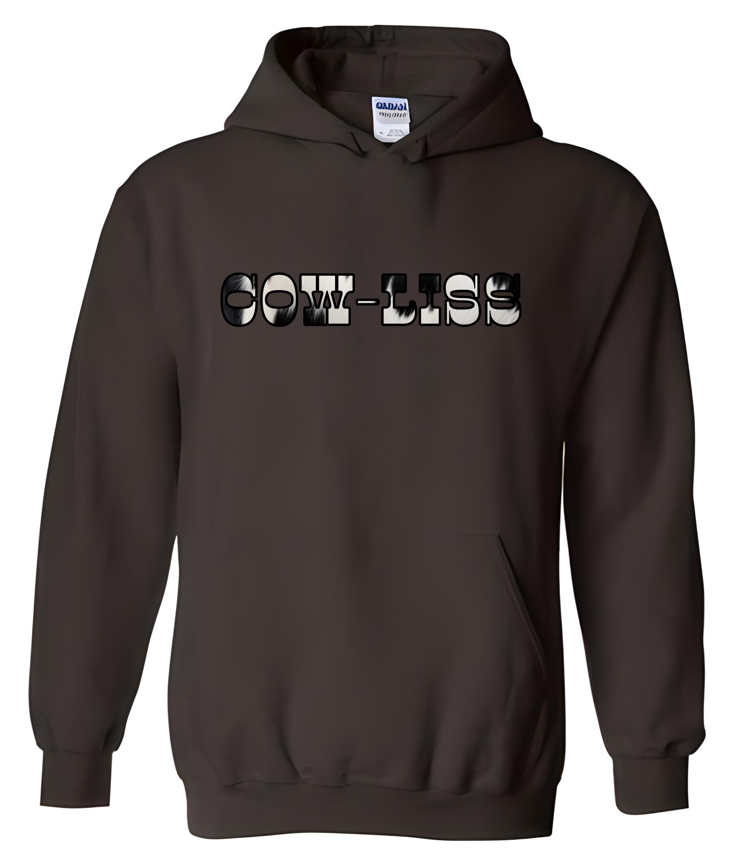 Hoodie - COW-LISS noir-blanc