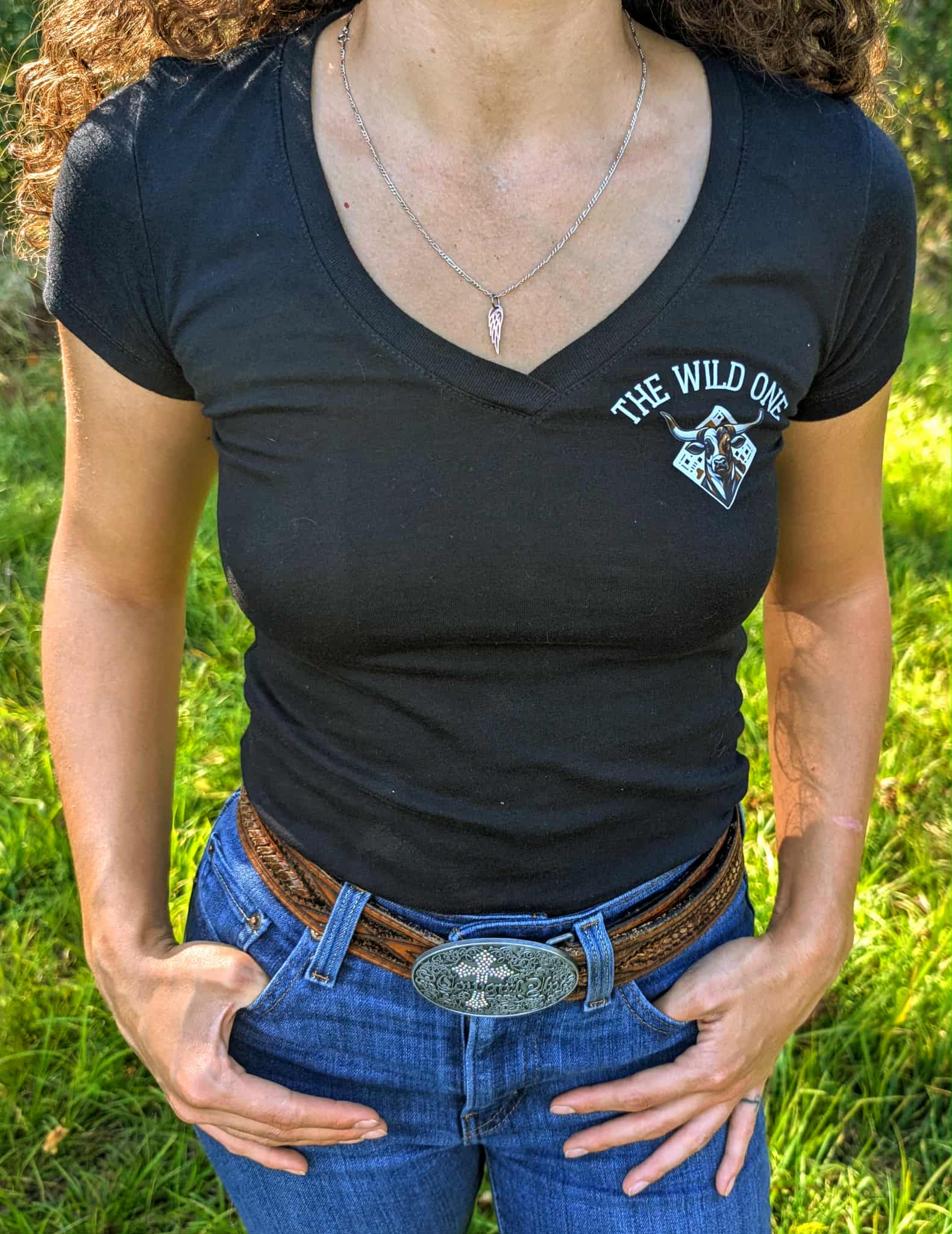 T-Shirt col en V - The Wild One